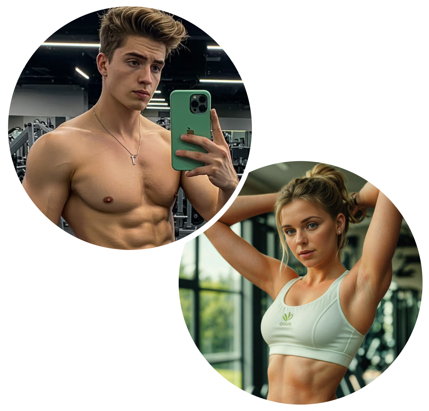 Deux membres OnFit connectés à la salle de sport